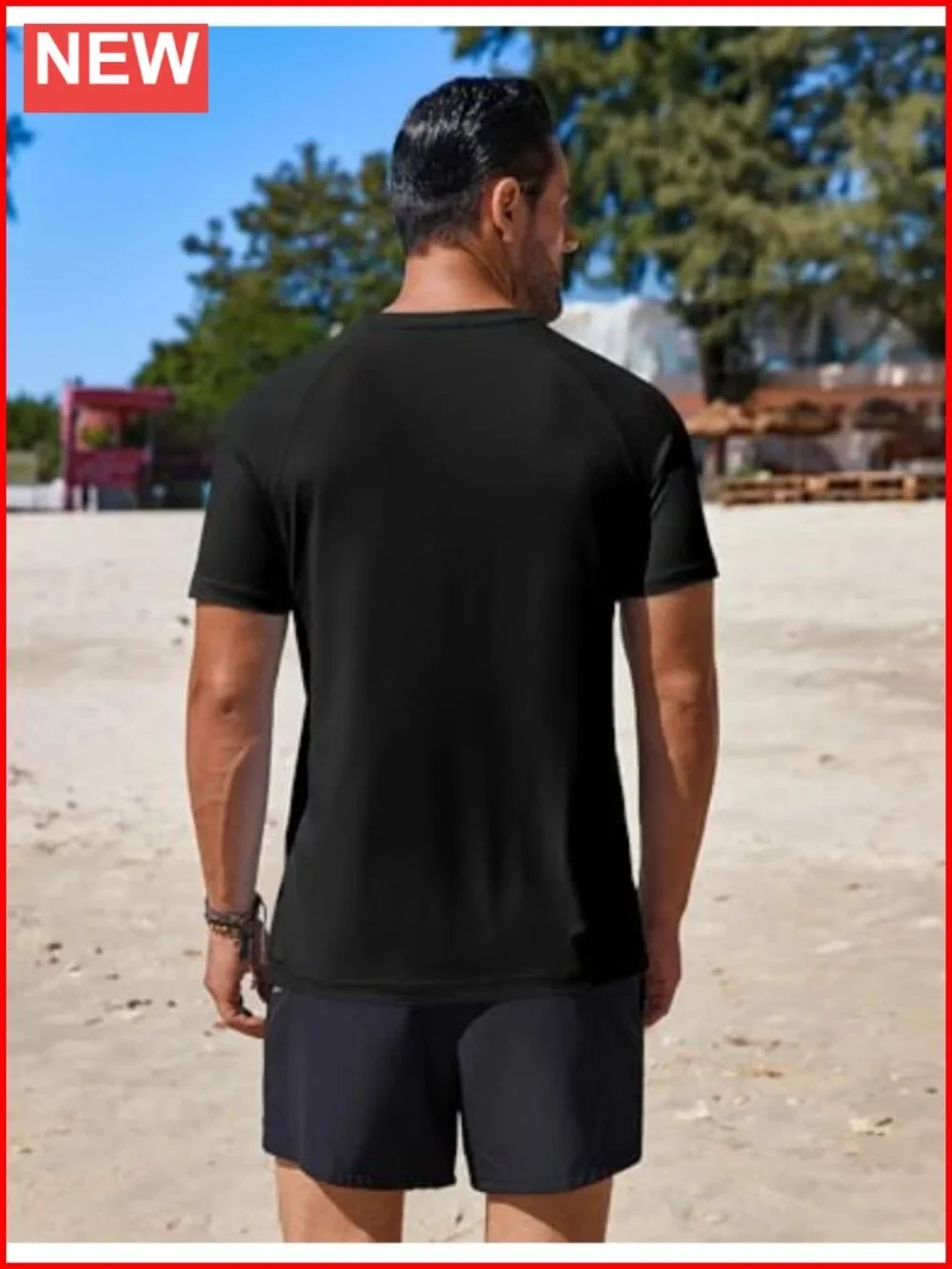 Men's UPF 50+ Rash Guard Swim Shirt Quick Dry UV Protection Tee for Surfing